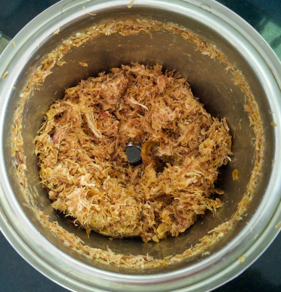 blending of dried meat Rayalaseema Votithonakalu(Jerk lamb curry)